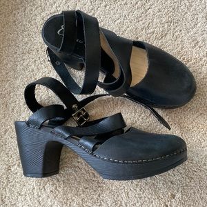 Authentic black Swedish clogs
